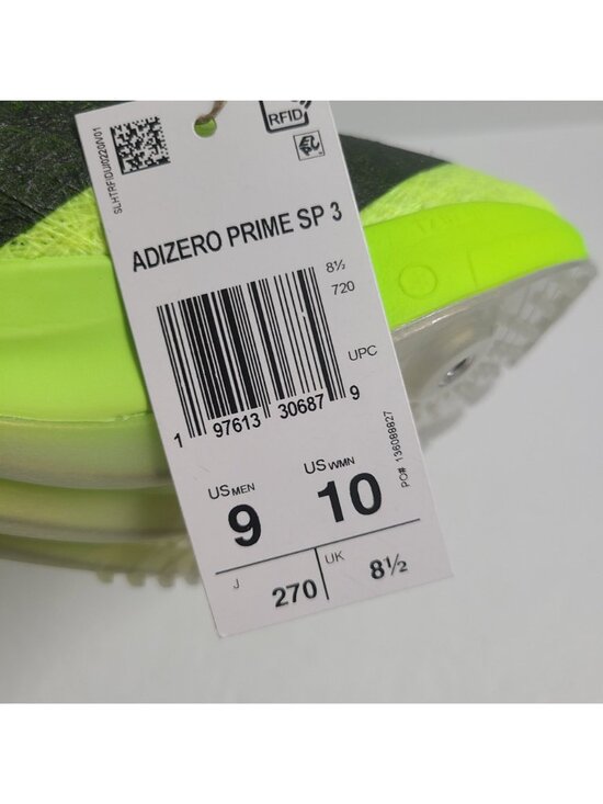 Adidas Adizero Prime SP 3 Strung Track & Field Shoes SPIKES BAG IH5800 Size 9